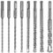 Faankiton 8PZ Juego de Brocas SDS Plus, Broca Para Hormigón 5-16mm Juego de Brocas para Martillo, Accesorios Martillo Perforador Rotativo, Brocas Cruzadas SDS-Plus para Cerámica, Piedra Metal Plástico
