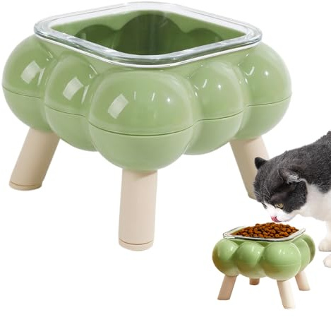 Höjd Kattmatsskål - Upphöjd Kattungskål - Högbent Djurmatare Mot Svart Haka Vattenfat För Daglig Matning Hemma Lägenhet Inomhus Golv Resa Drickande