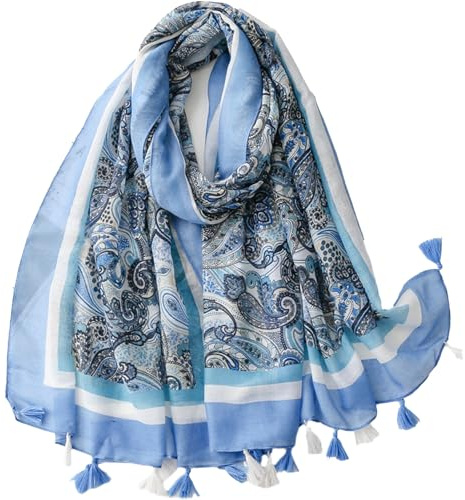 Scarves for Women UK Large Paisley Print Scarfs Beach Shawl Vintage Style Swimwear Wraps GB82283