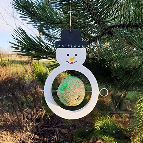 Wiemann Lehrmittel Futterstation für Vögel, Meisenknödelhalter zum Bemalen (Schneemann)