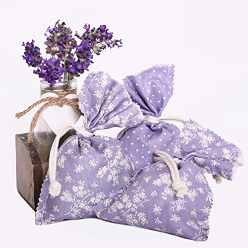 SHD Handels GmbH Saquitos perfumados de lavanda | lila | ambientador | secado suave | 100% algodón | respetuoso con el medio ambiente | fabricado en Alemania (juego de 9 bolsitas perfumadas de
