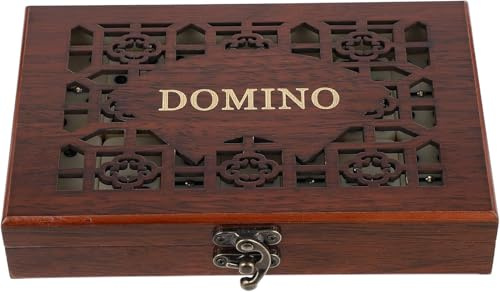 FOMIYES 1 Set Domino-Set Premium Classic 28 Stück Double Six Domino Unterhaltung Freizeit Party Spiel Spielzeug mit Holzbox für Kinder