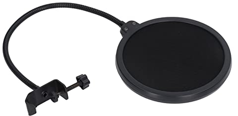 Elprico Professional Microphone Pop Filter, Durable Microphone Filter Shield 360 Degrees Flexible Adjustable Pop Filter