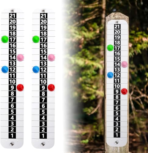 BOOSTEADY Metall Cornhole Anzeigetafel mit magnetischem 2 Stück vertikalen Corn Hole Score Keeper für Outdoor Indoor Yard Game