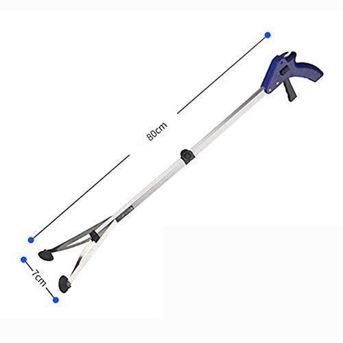 TRoki Strumento per afferrare la Spazzatura in Alluminio con Design Pieghevole - Raccoglitore di rifiuti a Braccio Lungo per la Raccolta dei rifiuti Senza Sforzo