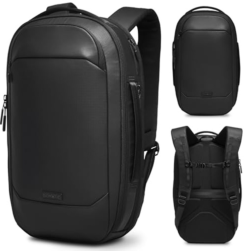 Gomatic Navigator Ryggsäck 15-21 L | Dagväska | Reseryggsäck | Väska för bärbar dator | Gympaket | Handbagage | Daypack Vattenavvisande, Svart
