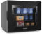 Klarstein IceAge 88 Congelador Pequeño, 88L, Temperatura Ajustable 0 a -18°C, Puerta de Cristal, Iluminación Led, 3 Estantes, Eficiencia Energética E, Congelador Vertical Pequeño, Negro