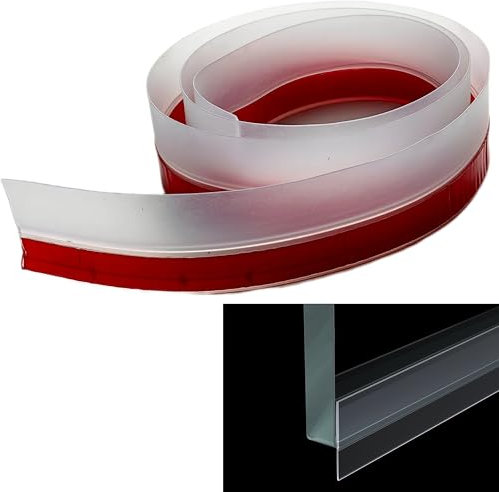 Syiyunran Duschkabinen Dichtungen Duschdichtung - Perfekte für Glastüren Extra Dickes Gummi Geeignet alle Dusch und Zimmertürarten Wasserdich Einfach zu Montieren Wasserführung Spritzschutz