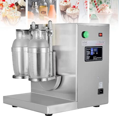 YXYLJOZ Electric Milk Tea Shaking Machine, Automatic Double Frame Milk Tea and Cocktail Shaker, Stainless Steel Shaker Machine