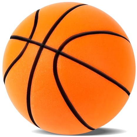 Fubsta Silent Basketball,2025 Leiser Springender Basketball (24 cm/9,4 Zoll),hochdichter Schaumstoffball Für Das Training im Raum,Lightweight Training Ball (Orange)