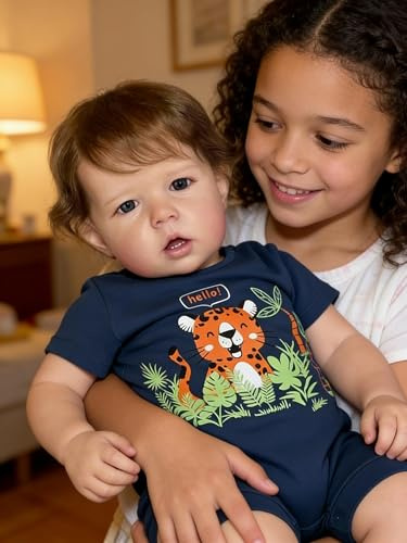 Anano Muñecas de bebé Reborn realistas Liam 20 Pulgadas de Vida Real recién Nacido muñeca bebé recién Nacido, Linda Tela Hecha a Mano muñeca Reborn Cuerpo para niños Edad 3+ (Campestre)