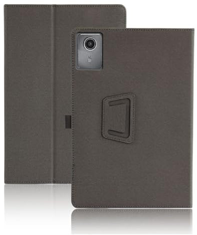 INSOLKIDON Kompatibel mit Lenovo Chromebook Duet 3 / Duet 370 11 inch Tablet Hülle mit Standfunktion Slim PU Leder Schutzhülle Auto Schlaf Aufwachen Klappbare Schutzhülle (Schwarz)