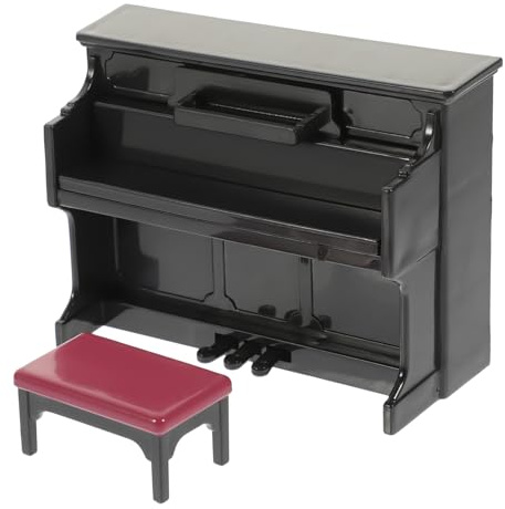 Milisten Piano Miniature pour Maison De Poupée De Meubles De Mini Piano Plastique Modèle De pour Décor De Micro-scène