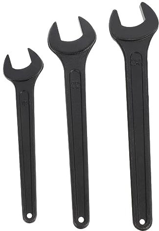 FIXOSHEE 3Pcs Single Head Open End Spanner Durable Steel Wrenches for Tightening Loosening Nuts Hand Tools with Comfortable Grip Essential for Home Garage Use