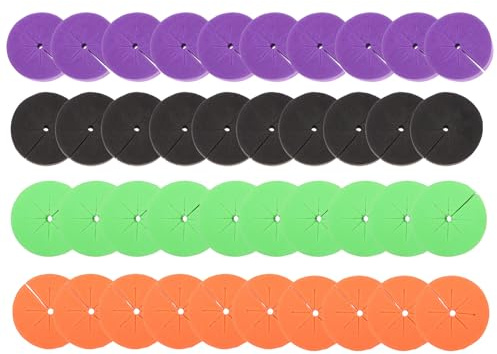 HOODANCOS 40 Piezas Cojines para Plantar Hidropónicos EVA 48X19Mm Accesorios para Cultivo sin Tierra en Jardín Herramienta de Jardinería para Vegetales en Macetas Colores Verde Púrpura