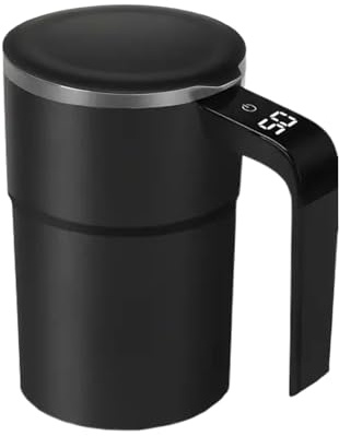 Genérico da caffè con agitazione automatica, con funzione automatica, 260 g, con ricaricabile, bicchiere miscelatore automatico, display intelligente della temperatura, per caffè, latte