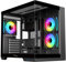 Itek Gehäuse Dark CAVE DS – Gaming Tower – ATX – 3x12cm ARGB-Lüfter – 2X USB 3.0 – Type-C – Seiten- & Frontpanel aus gehärtetem Glas