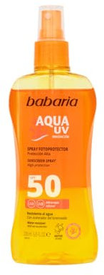 Babaria - Spray Sol 200 ml | Protector Solar 50 | Proteccion Solar 50 | Resistente al Agua | Rayos UVA y UVB