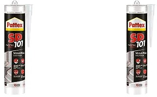 Pattex SP101 Original, adhesivo sellador para interiores y exteriores, polímero sellador blanco multimaterial, sellador de juntas en cartucho, 1 x 280 ml (Paquete de 2)
