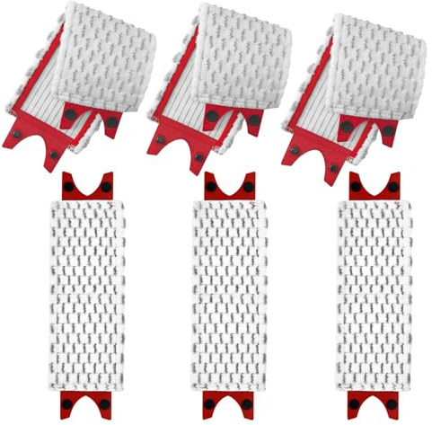 Bodenwischer Ersatzbezug für Vileda Ultramax 6 Stück Wischmopp Ersatz für Vileda Mop Besen Leicht zu Befestigen Staubwischer Schmutzige Flecken Entfernen Boden Reinigen