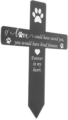 BESPORTBLE Piquet Commémoratif pour Animaux De Compagnie Plaque De Mémoire Extérieure pour Jardin Et Cimetière Facile à Installer Et Résistante Aux Intempéries