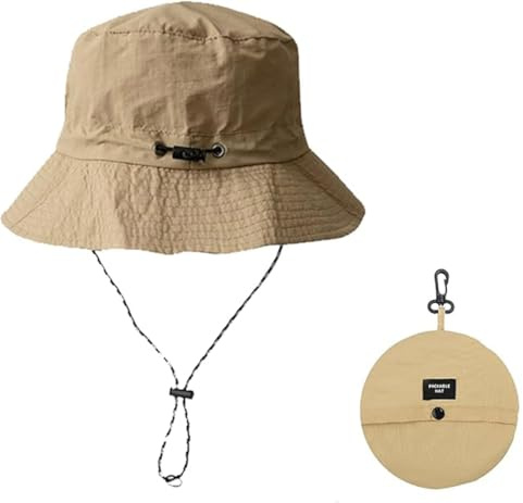 BOBOZHONG Cappello da Sole Unisex a Tesa Larga, Cappello Boonie,Impermeabile e Traspirante, Regolabile e Piegevole per Uomo e Donna, per Spiaggia, Pesca, Escursionismo, Safari e Outdoor
