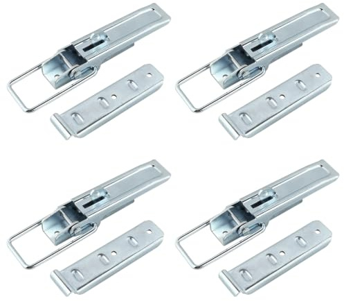 4 stycken excenterlås med säkring 210 mm spännlås, släpvagn, vägglås, galvaniserat lås, spaklås, släpvagn, tillbehör, släpvagnslås med hållare för personbilar, lastbilar, husbilar