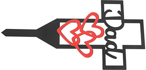 Milisten Marqueur de Tombe avec Décorative Piquet de Cimetière pour Papa Ornement Durable pour Jardin et Cour Décoration Funéraire et Design