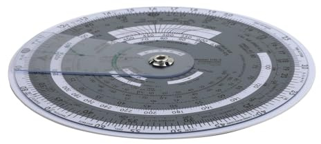 MoSundi Règle coulissante pour traceur d'aviation E6B-R et E6B-R2 15,2 cm Règle en plastique avec calcul côté vent étanche Design E6B-R