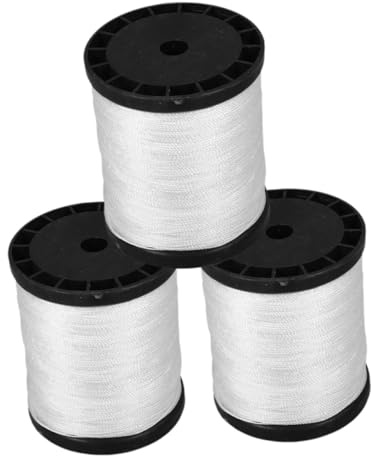 VALICLUD 3 Rolls Nylon String for Construction and Masonry Twine, Twisted Nylon Cord Line for Outdoor Building Projects and Bricklaying, Sturdy Mason String for Construction Sites