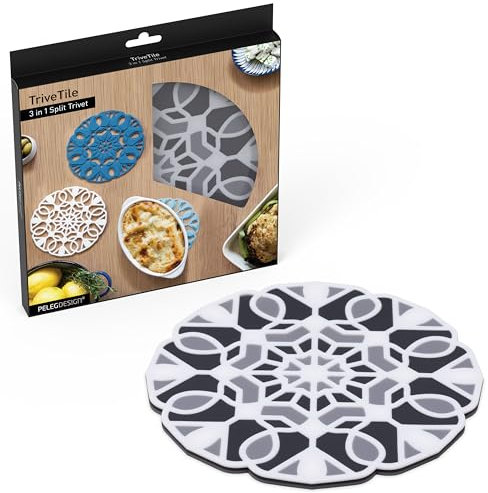 PELEG DESIGN - TriveTile Topfuntersetzer 3-teilig grau