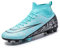 AOACOEBN Herren Fußballschuhe High Top Spike Cleats Fussballschuhe Professionelle Jugendliche Athletics Trainingsschuhe Outdoor Sport Football Schuhe,Blau,34EU