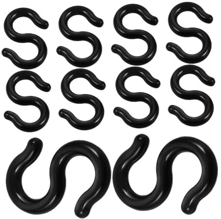Zerodeko 10piezas Gancho De Fijación Para Tubería De Cable Forma De s Clips De Línea De Freno De Plástico Soporte De Bloqueo Para Automóviles Taller y