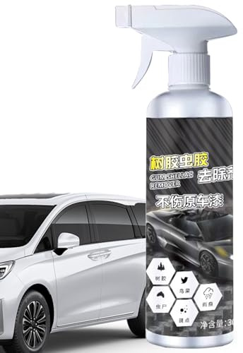 Removedor de alquitrán para coche, limpiador de alquitrán y grasa, 300 ml, protector antiarañazos, disolución rápida, eficaz removedor de película de para parabrisas