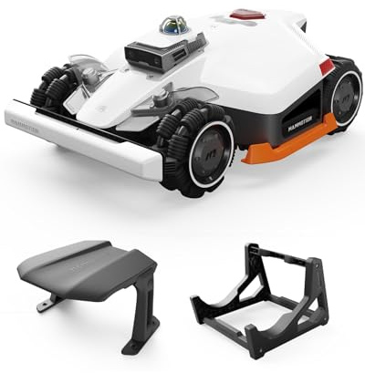 MAMMOTION LUBA 3 AWD 3000 Robot Tagliaerba Senza Filo Perimetrale, Posizionamento LiDAR+NetRTK+AI Vision Tri-Fusion 360°, Trazione Integrale Pendenze all'80%, fino a 30 Zone, Altezza di Taglio 25-70mm