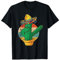 Kaktus Dabbing Kakteen Mexikanischer Tanz Lustiges Sombrero Kostüm T-Shirt