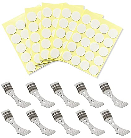 ZWZNBL 100Pcs Candle Wick Stickers, with 10Pcs Stainless Steel Candle Wick Holder, Candle Wick Centering Device for Candle Making, Candle Lovers Gift,White,grey,10*2.5