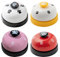 GNCLOUD Pet Training Bells, 4 Pack Dog Doorbell Dog Potty Toilet Training Bell，Interactive educational toys for pets， Interaction Bell for for Housing and Outdoor Training Dog（White，pink，yellow，red）