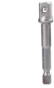 1/4 3/8 1/2 pneumatischer Stecknuss-Adapter for Schlagschrauber mit Sechskantschaft auf Vierkant-Steckschlüssel-Bohrer-Stab-Verlängerungsset(0.38 inch 65mm)