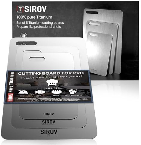 Schneidebrett Set 2 Stück, Robust, Ideal für Küche, Fleisch, Brot und Gemüse,