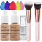 Phoera Foundation Concealer Cover Flüssigmatt Full Coverage Concealer Cover Shadows Skin Care Foundation Oil Control Erhellen Sie den langlebigen (104 Buff Beige + 105 Sand)
