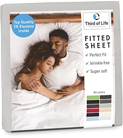 Premium Spannbettlaken 140x200 cm I Aus natürlicher und weicher Baumwolle I Das atmungsaktive Bettlaken BENE ist fussel- & faltenfrei I Designed in Germany I Jersey Bettbezug I 20 cm Höhe, 140x200cm