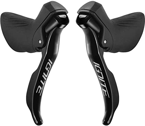 Palanca de cambios para bicicleta de carretera, 2 × 8/2 × 9/2 x 10/2 x 11 cambiadores de velocidad y cable de cambios, palanca de cambios de freno para bicicleta compatible con Shimano (2x9S IGNITE: