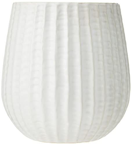 Leaf Ceramic Planters, White, 15 x 15 x 16cm