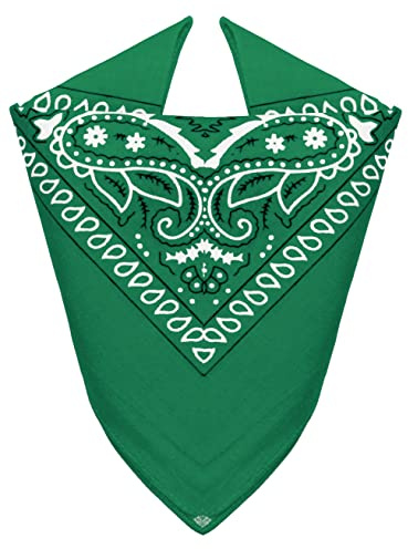 Van Der Rich ® – Bandanas av 100 % bomull huvudduk för män och kvinnor, Gran, One size
