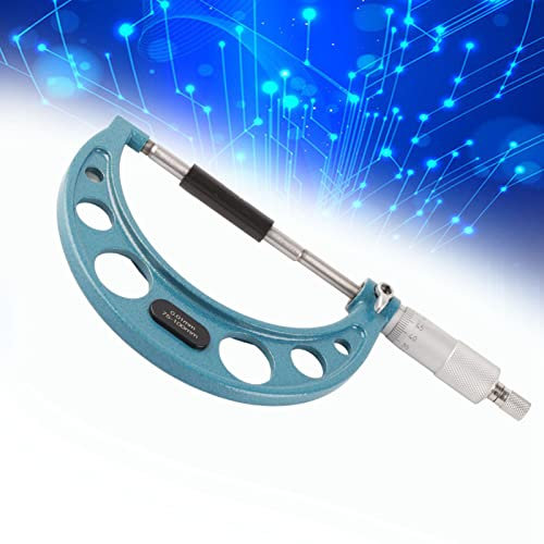 Micrómetro, Micrómetro Exterior de 0,01 Mm con Llave Micrómetro de Espesor de Acero Inoxidable, Micrómetros Exteriores (75-100 mm)
