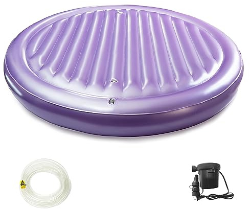 Youaide Round Water Bed Mattresses Constant Temperature Free Flow Full Wave Mattresses, Fit Body Curves Softside Waterbed Mattresses, for Adults, The Elderly, Children (87.6 inch, 95% Small Wave)