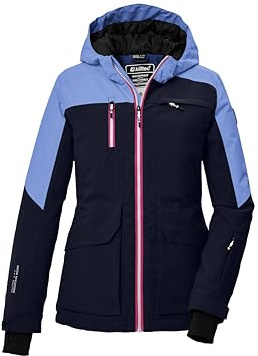killtec Mädchen Skijacke/Funktionsjacke mit Kapuze und Schneefang KSW 340 GRLS SKI JCKT, dunkelnavy, 176, 42084-000