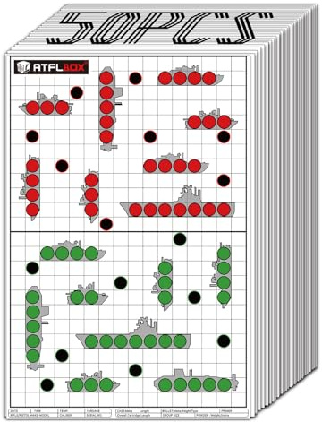 Atflbox 17X25 Inch Battle Target, Highly Visible and Bright Game Targets, Rifle Boats Paper Shooting Targets for Shooting Range or Outdoor Shooting Practice (50 Pack)