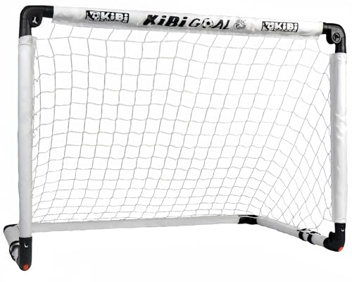KiBiGOAL Kids Soccer Goal for Backyard Set, Small Foldable Goals for Toddler, Kids Mini Goals for The Backyard + Indoor + Outdoor, 45 x 31 Goal Size, Children Soccer Toy Gift